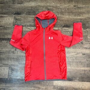 Under Armour Gray and Red Fleece Jacket